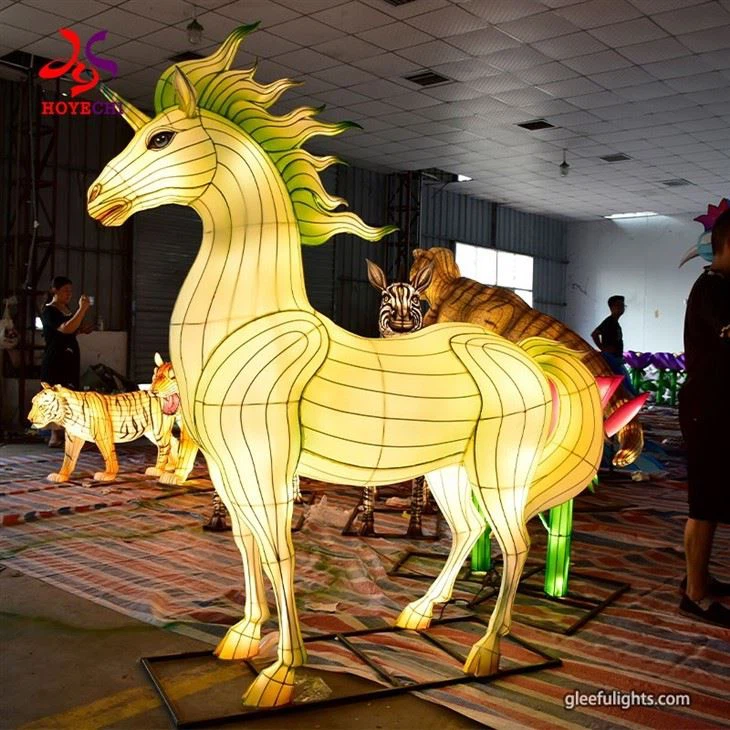 LED Lighted Animal Dinosaur Lantern For Outdoor Park Garden Decor