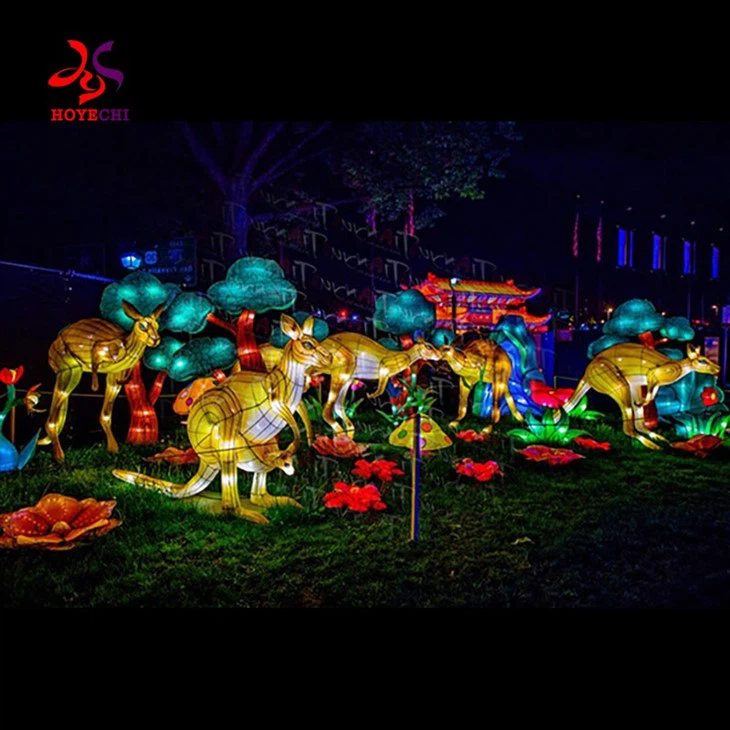 Outdoor Waterproof IP65 Chinese Festival Lantern Theme Park Zoo Christmas Holiday Decor Animal Lantern